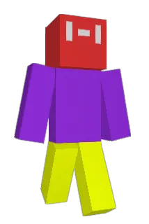 Multicoroled Minecraft avatar full body