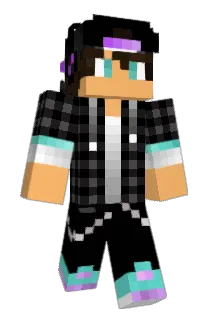 Multitasking Minecraft avatar full body