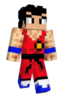 Mustan Minecraft avatar full body