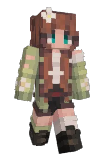 Pauwblauw Minecraft avatar full body