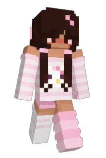 PokiPink Minecraft avatar full body