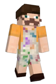 Reteded Minecraft avatar full body