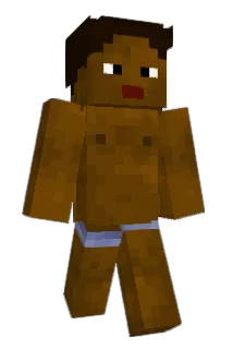 Shovelling Minecraft avatar full body