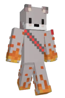 Silver_Foxer_ Minecraft avatar full body