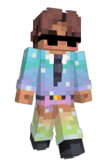 Taped Minecraft avatar full body