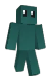 Teal Minecraft avatar full body