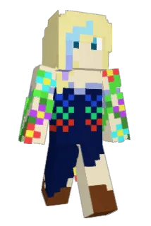 Zebracheetah Minecraft avatar full body