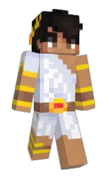 white and antique brass Minecraft skin — Slim model — first worn by Lewwiz