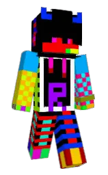 black and red Minecraft skin — Slim model — first worn by iXpYX