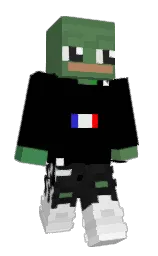black and hippie green Minecraft skin — Classic model
