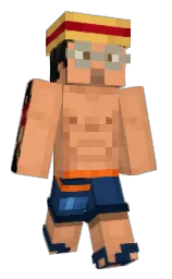 apricot and cod gray Minecraft skin — Classic model — first worn by Gebaro30