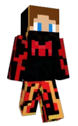 black and red ribbon Minecraft skin — Slim model