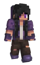 AymaWolf's Minecraft skin wearing the Twisted cape