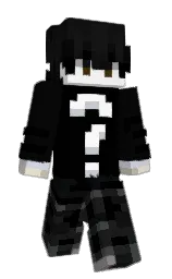 black and cod gray Minecraft skin — Slim model — first worn by SieteEstrofas_
