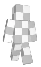 white and silver Minecraft skin — Classic model — first worn by dunnpfiffpepi