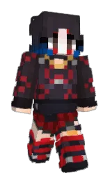 ShockHub's Minecraft skin wearing the Twisted cape