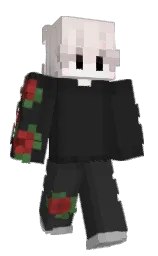 mine shaft and black Minecraft skin — Slim model