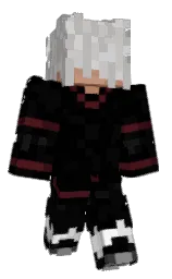 black and cod gray Minecraft skin — Classic model — first worn by cnauk