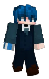 blue charcoal and black pearl Minecraft skin — Classic model