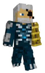 silver and delta Minecraft skin — Classic model — first worn by God_PlayerG