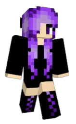 black and light apricot Minecraft skin — Classic model — first worn by emmlly