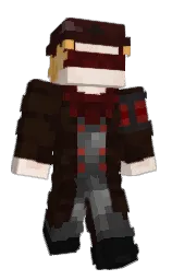 Weleblos's Minecraft skin wearing the Purple Heart cape