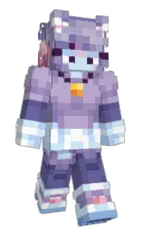 amethyst smoke and lavender gray Minecraft skin — Slim model — first worn by lostinstruments