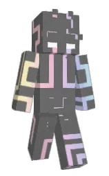 Pillvi's Minecraft skin wearing the Aurora cape
