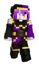 cod gray and purple Minecraft skin — Slim model — first worn by WNDRLNDxv