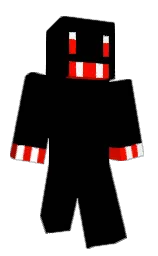 black and red Minecraft skin — Classic model