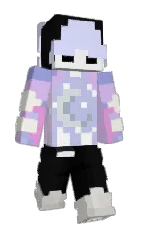french lilac and cod gray Minecraft skin — Slim model