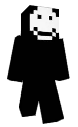 black and white Minecraft skin — Classic model