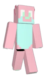 pink and aero blue Minecraft skin — Classic model — first worn by CFernando1903