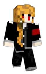 black and peach cream Minecraft skin — Classic model