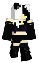 black and cod gray Minecraft skin — Slim model