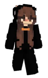 black and woody brown Minecraft skin — Slim model — first worn by autiie