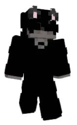black and dove gray Minecraft skin — Classic model