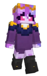 mine shaft and lavender Minecraft skin — Slim model — first worn by loppezz