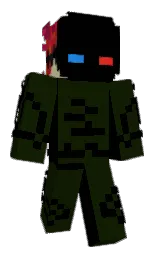 pine tree and black Minecraft skin — Classic model