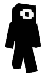 black and white Minecraft skin — Classic model — first worn by Capitan_Salam40
