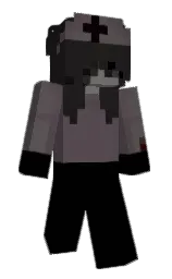 xdluna's Minecraft skin wearing the Purple Heart cape