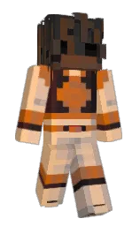 peach orange and rodeo dust Minecraft skin — Slim model — first worn by mystiql