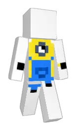 white and dodger blue Minecraft skin — Classic model — first worn by jgyuty