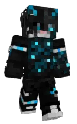 black and cod gray Minecraft skin — Classic model — first worn by mrcat2445
