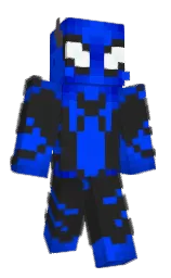 mine shaft and blue ribbon Minecraft skin — Classic model — first worn by Rosiemin