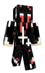 black and cod gray Minecraft skin — Classic model