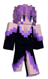 black and ebony Minecraft skin — Slim model — first worn by LunetteAltair