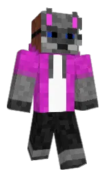 cerise and cod gray Minecraft skin — Classic model