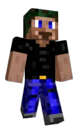 black and sandal Minecraft skin — Classic model — first worn by cozylemon43