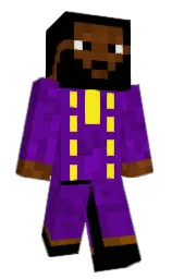 black and purple Minecraft skin — Classic model